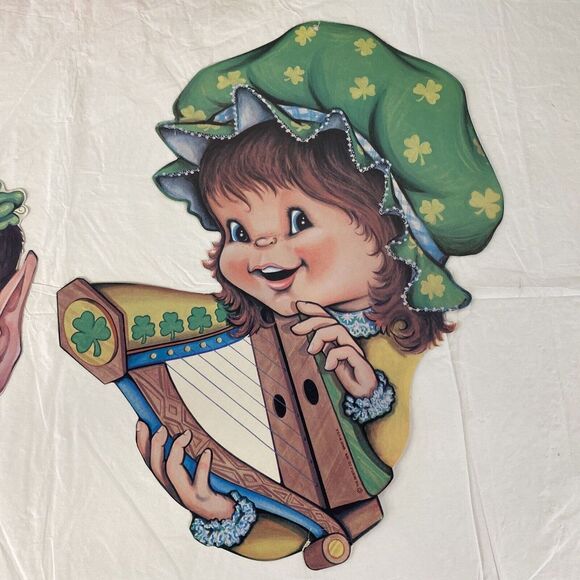 3 Beistle‎ Co St Patrick's Day Die Cut Out 1978 Vintage USA Made - Picture 2 of 16